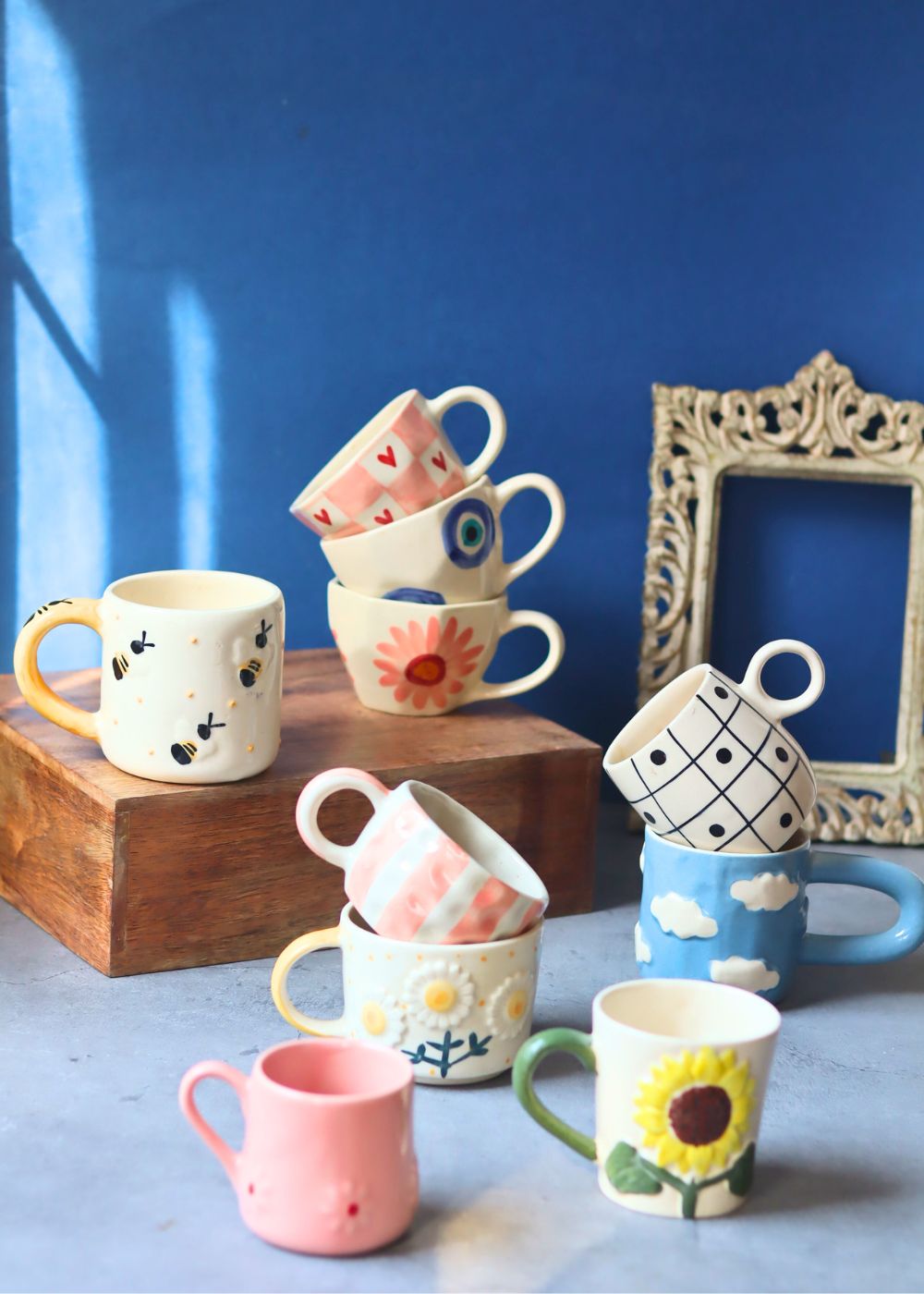 Set of 10 Bloom & Brew Mugs (for the price of 7) with premium quality material