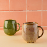 Beige & Green Cozy Mugs - Set of two