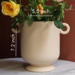 Aesthetic white vase height & weight 