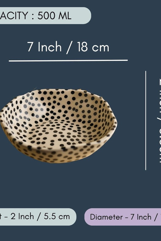 Black Polka Bowl