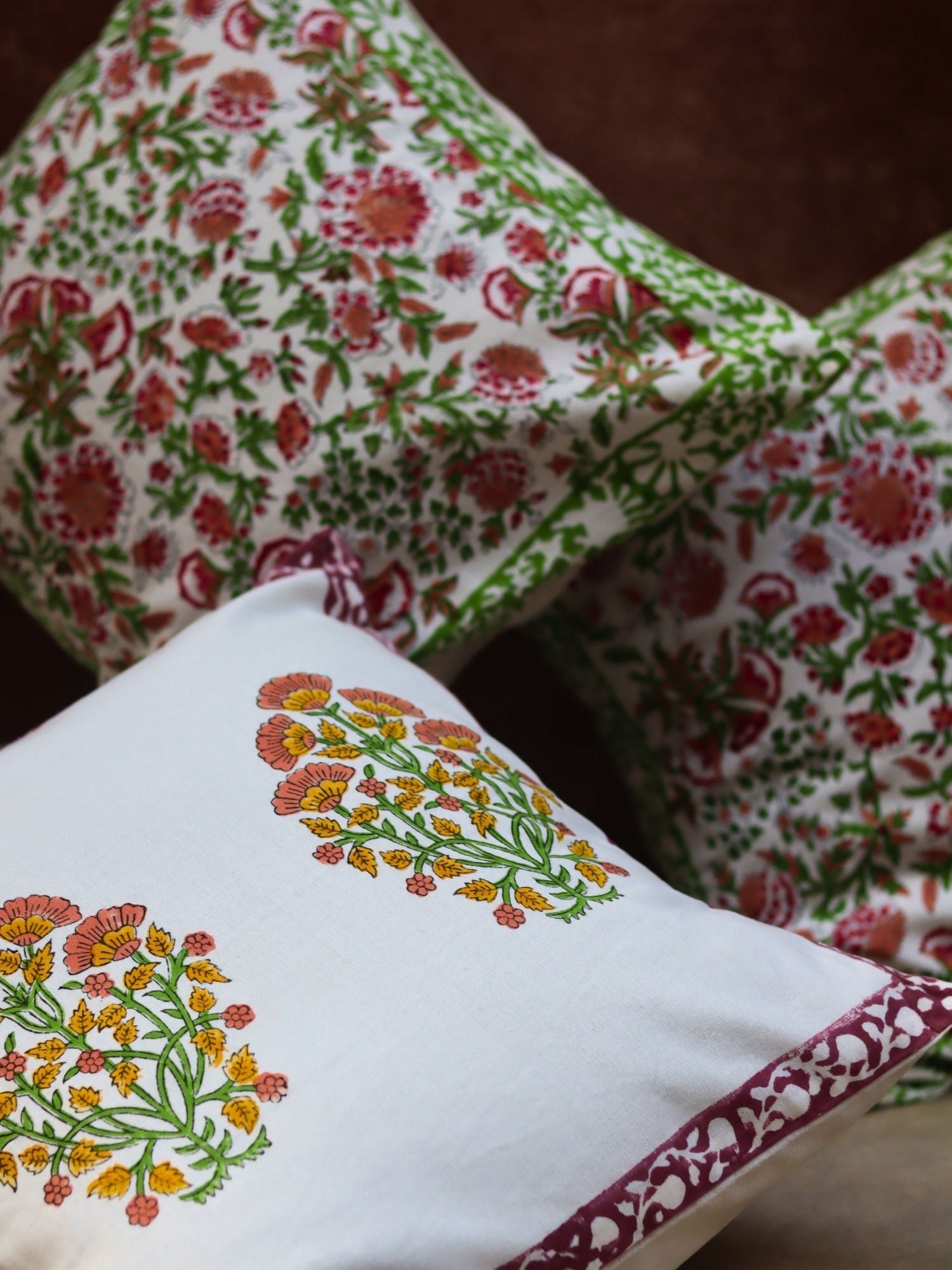Dreamy Delight & Liana Vine Cushion Covers combo made by cotton
