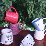 Set of 6 Sunshine Sips Mugs (for the price of 5) with premium quality material