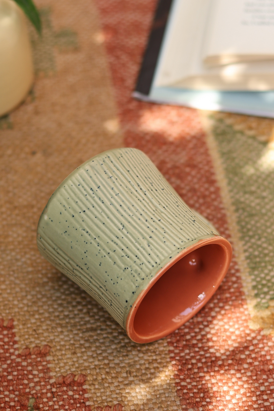Olive Etching Chai Cup with premium quality material
