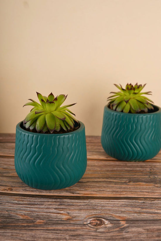 handmade essential teal planter