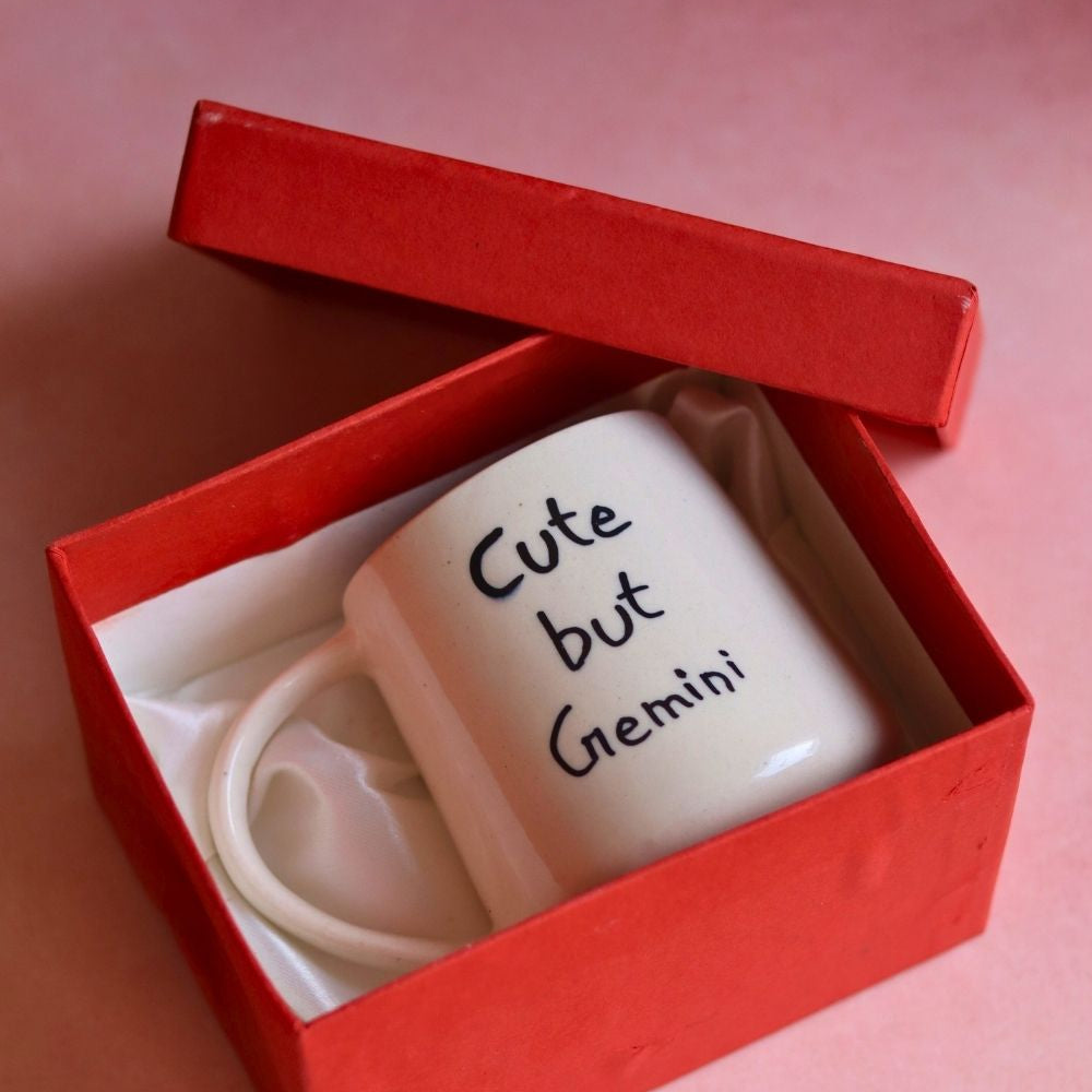 cute but gemini mug made by ceramic 