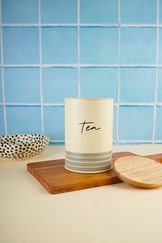 Tea jar metal 