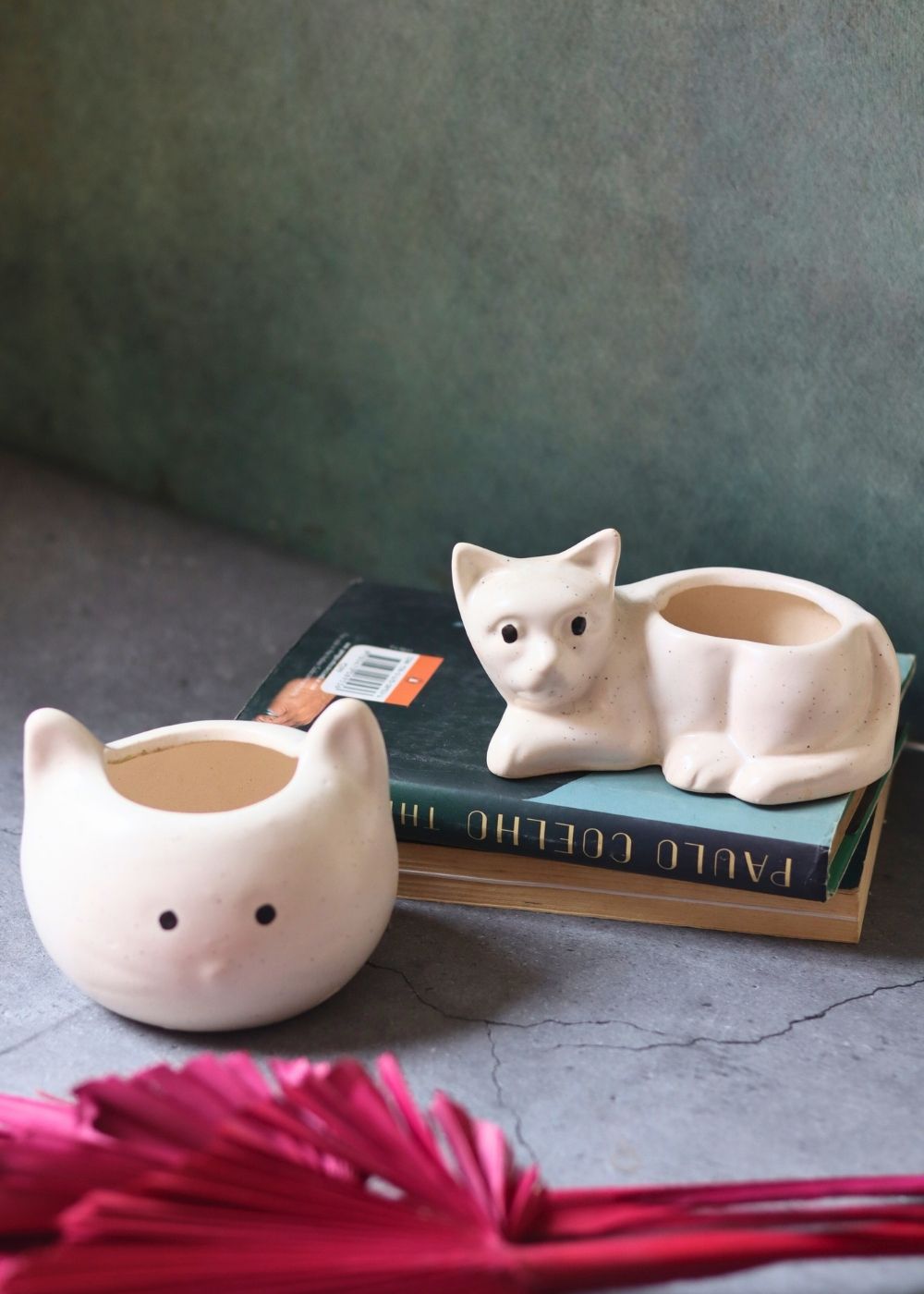 cat & kitty planter handmade in india 