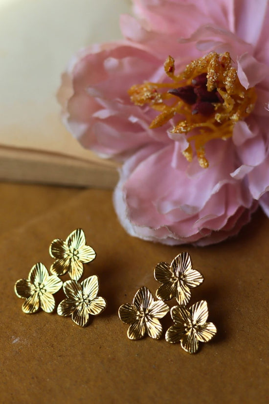 Floral Cluster Earrings handmade with premium quality material
