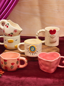 handmade Set of 6 most aesthetic mugs (for the price of 5) - Combo Pack