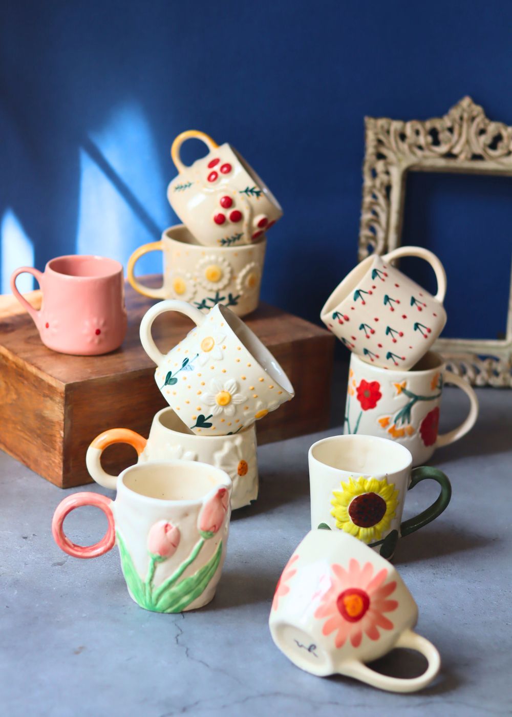 Handmade Set of 10 Summer Glow mugs Combo (for the price of 7)