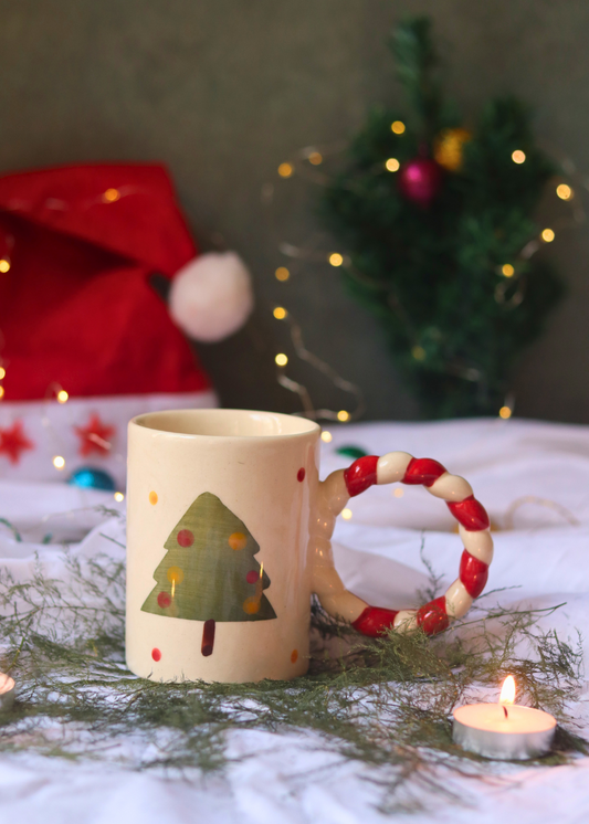 Handmade christmas coffee mug 