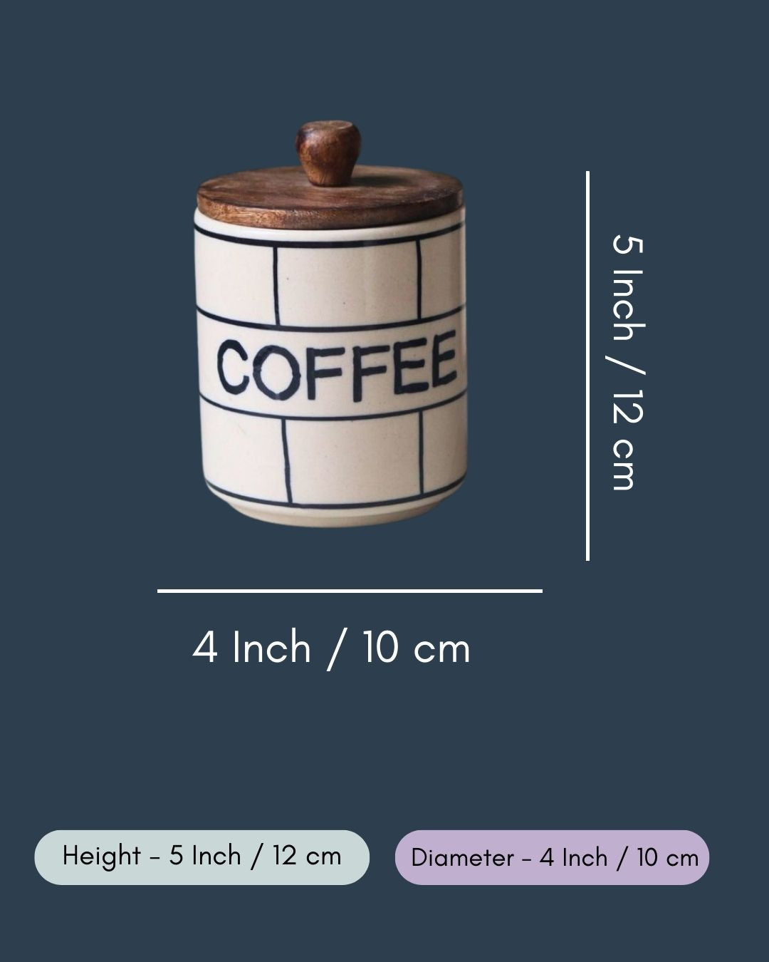 Chequered Coffee Jar