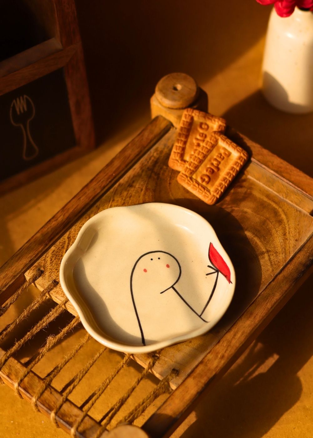 handmade Half of my heart dessert plate