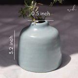 Handmade ceramic bud vase height & breadth
