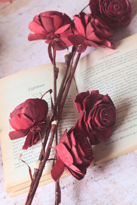 Red Bloom Roses Bunch handmade in india