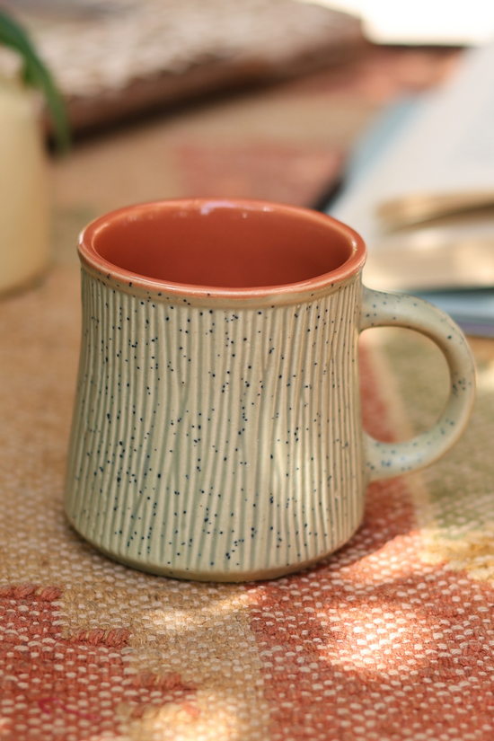 Handmade Olive Etching Chai Cup