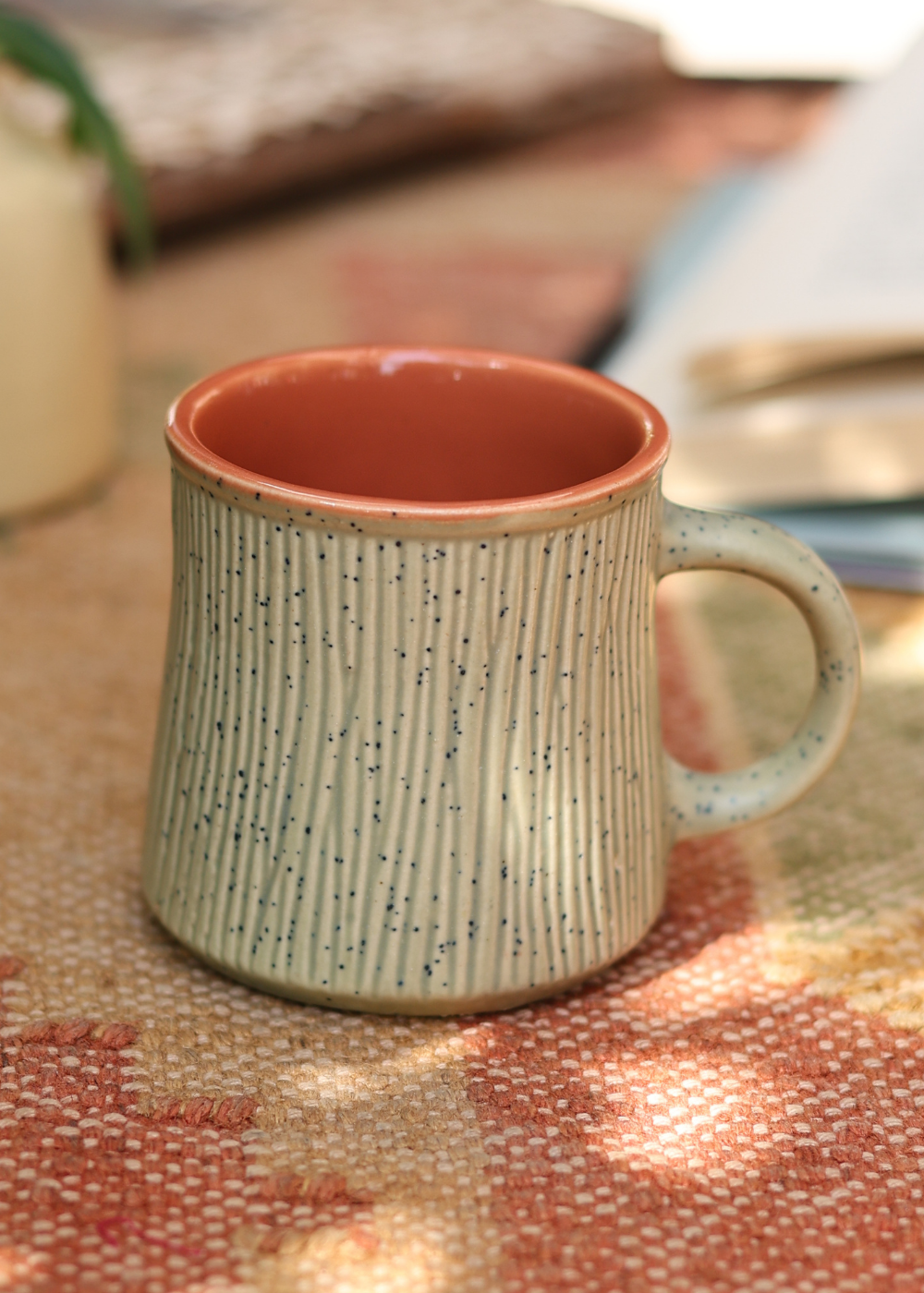 Handmade Olive Etching Chai Cup
