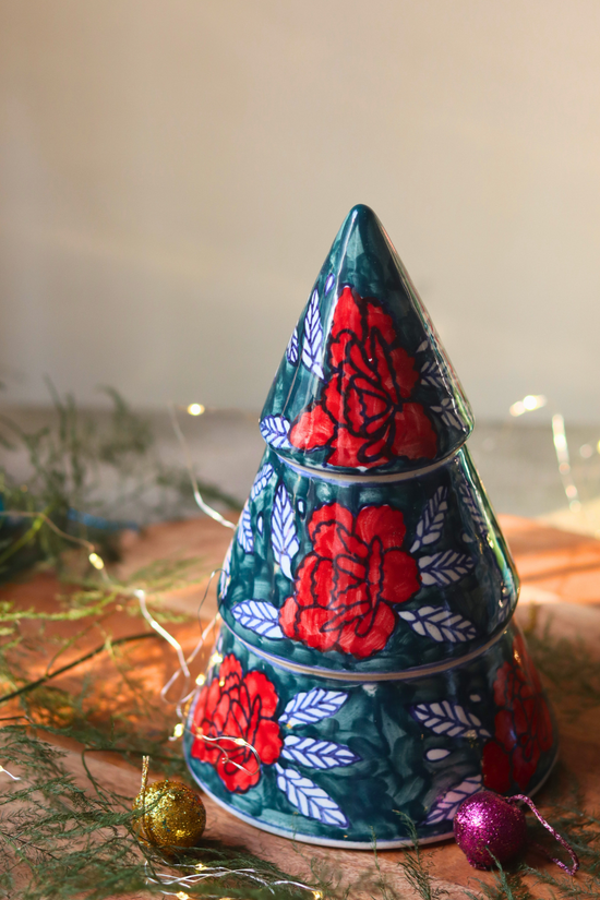Christmas tree red & green color