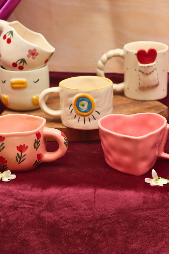 Set of 6 most aesthetic mugs (for the price of 5) made by ceramic