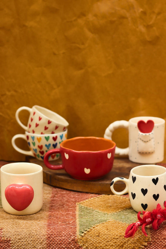 Set of 6 Heart Sip Mugs (for the price of 5)