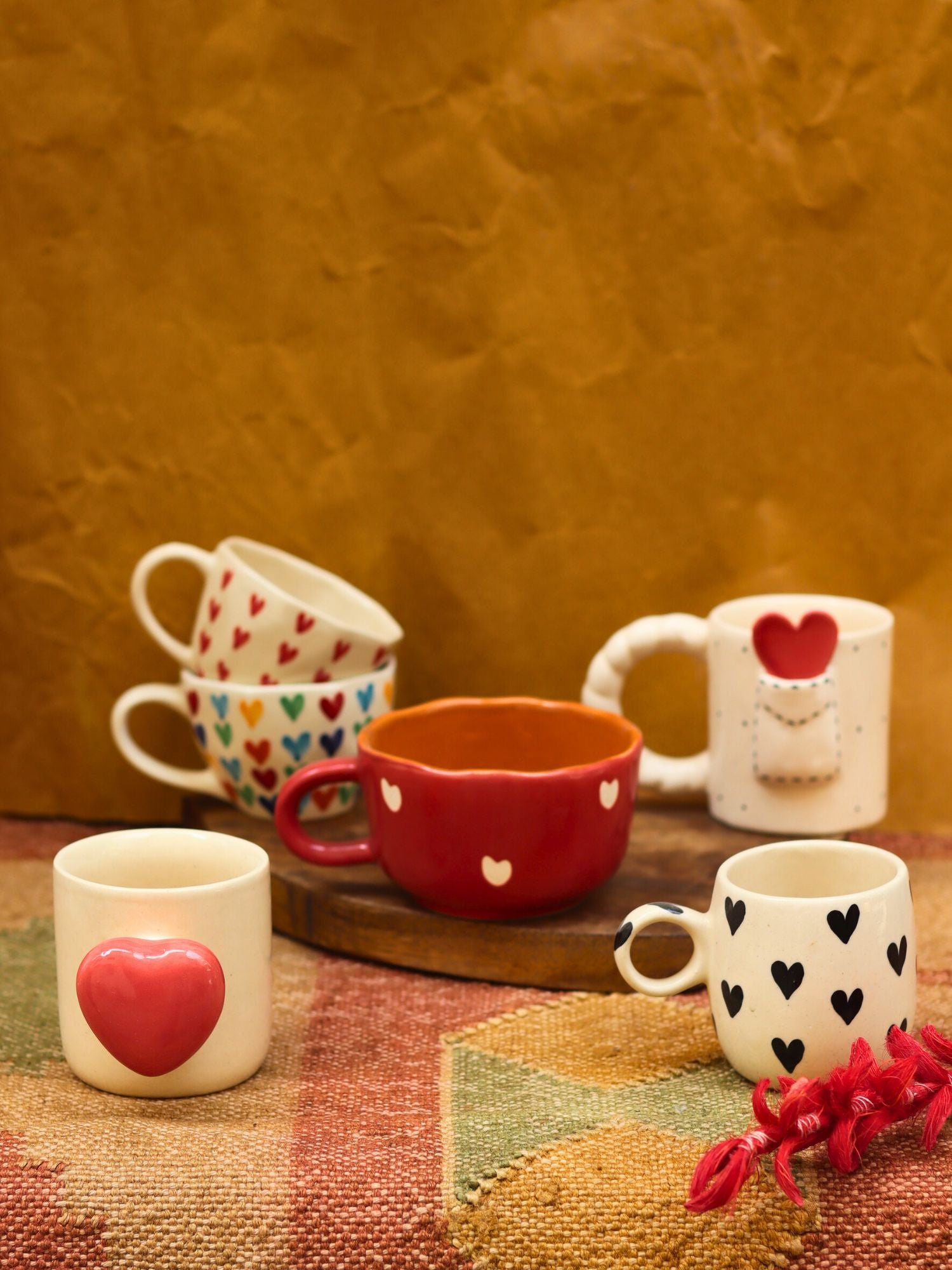 Set of 6 Heart Sip Mugs (for the price of 5)