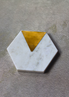 White Marble Hexagon Coaster