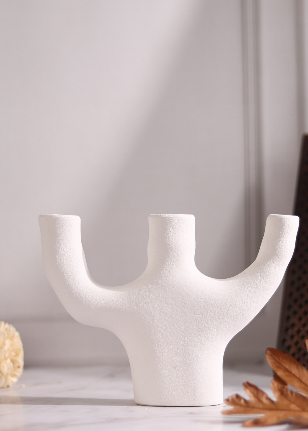 Handmade ceramic candle stand 