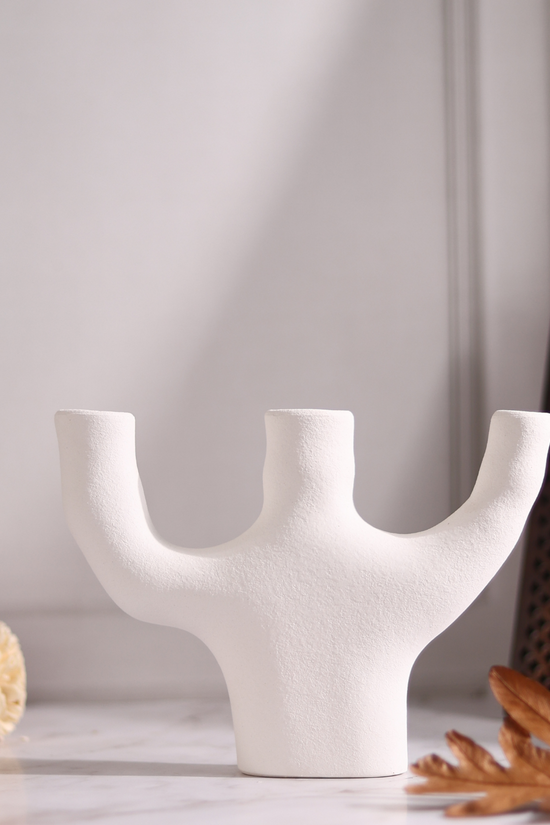 Handmade ceramic candle stand 