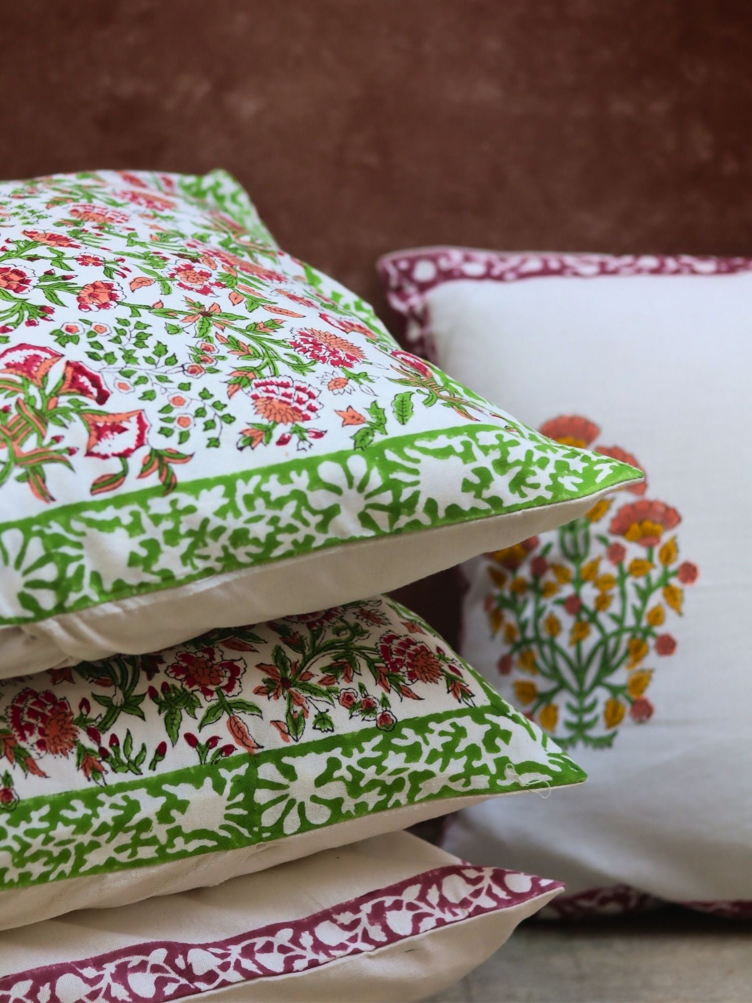 Dreamy Delight & Liana Vine Cushion Covers combo handmade in India