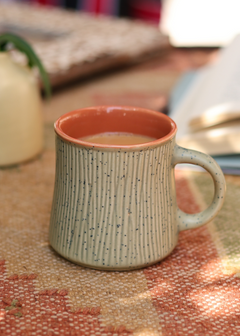 Olive etching chai cup 