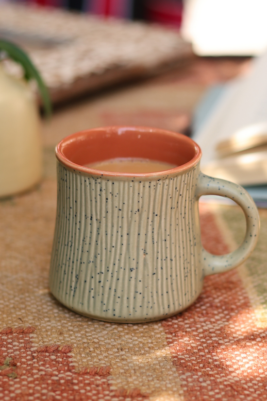 Olive Etching Chai Cup handmade in india