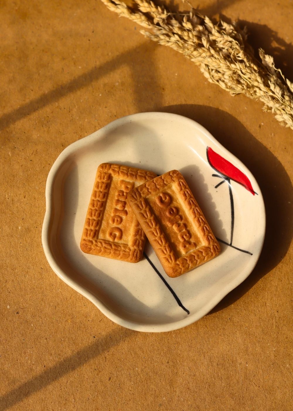 Half of my heart dessert plate made by ceramic