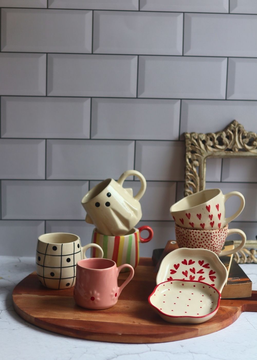 Get 4 mugs, get 2 mugs & Saucer FREE handmade in india