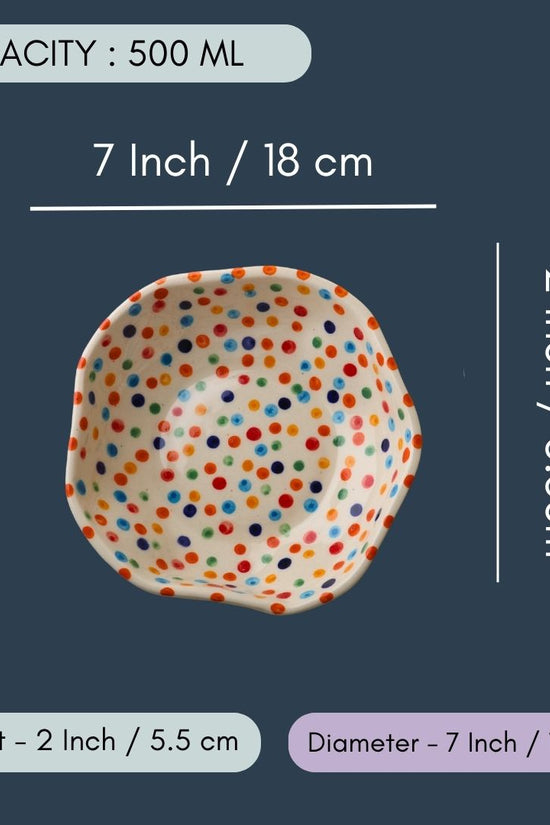 Colourful Polka Bowl