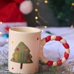 Red & white christmas coffee mug