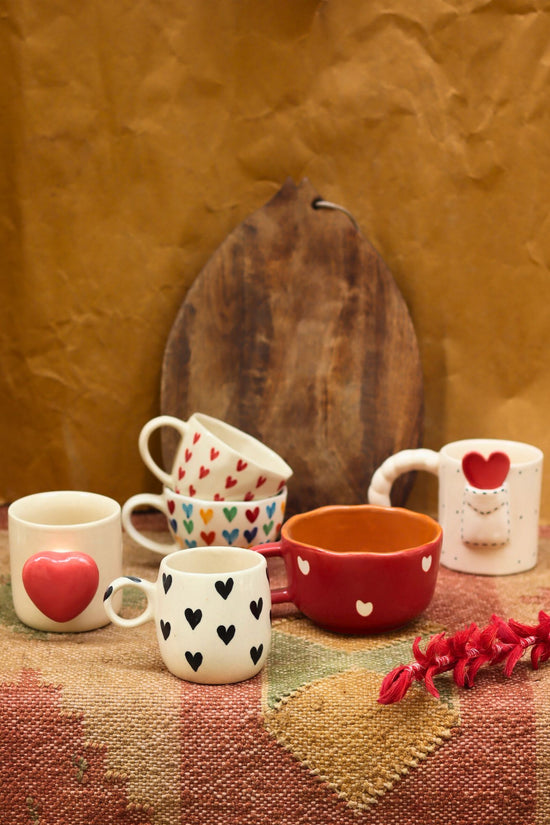 Set of 6 Heart Sip Mugs (for the price of 5)