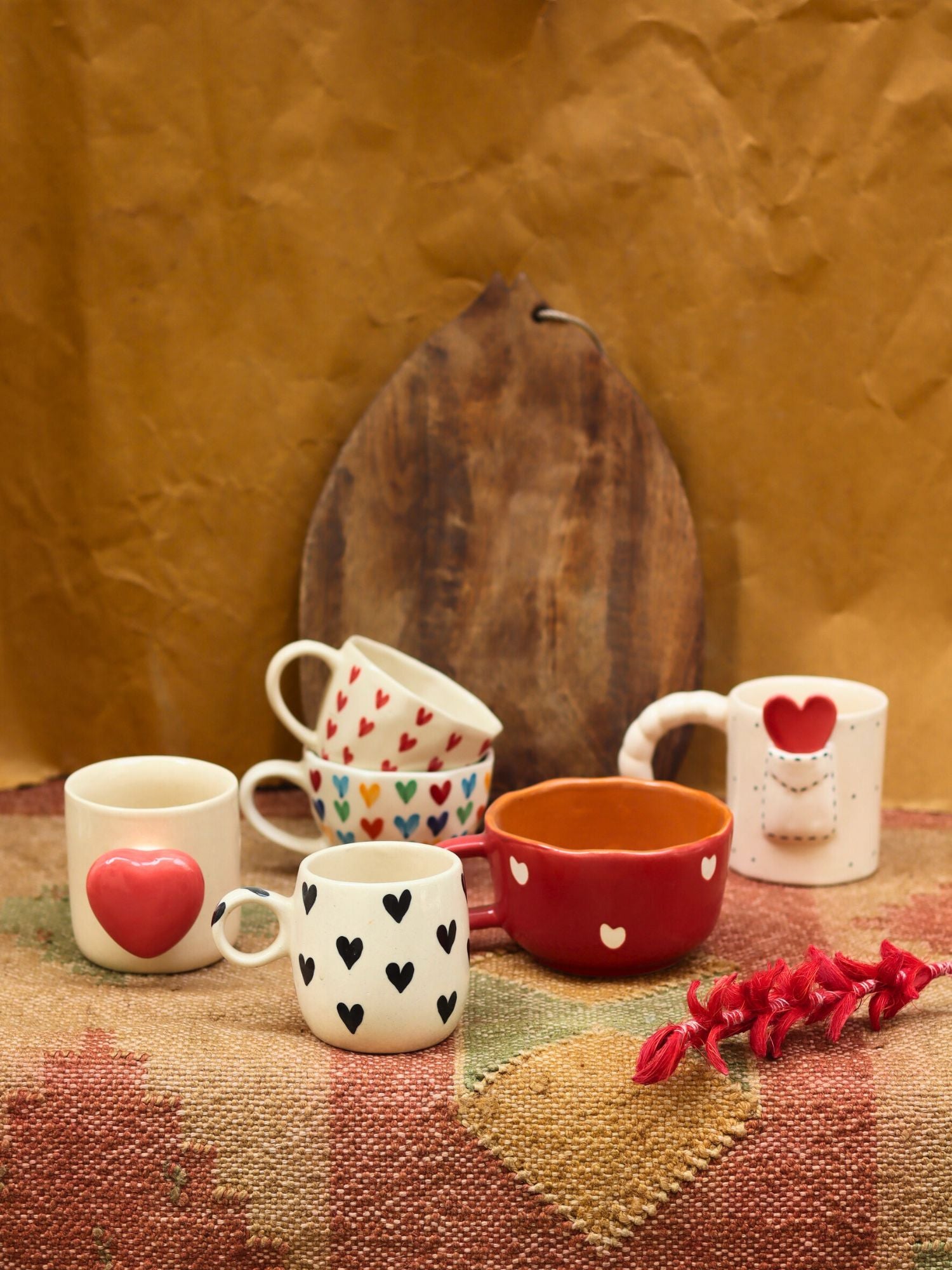 Set of 6 Heart Sip Mugs (for the price of 5)