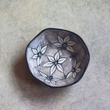 Handmade ceramic mini grey daisy curry bowl