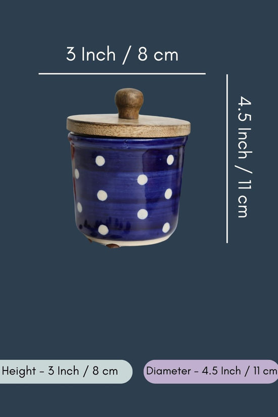 Blue Polka Jar
