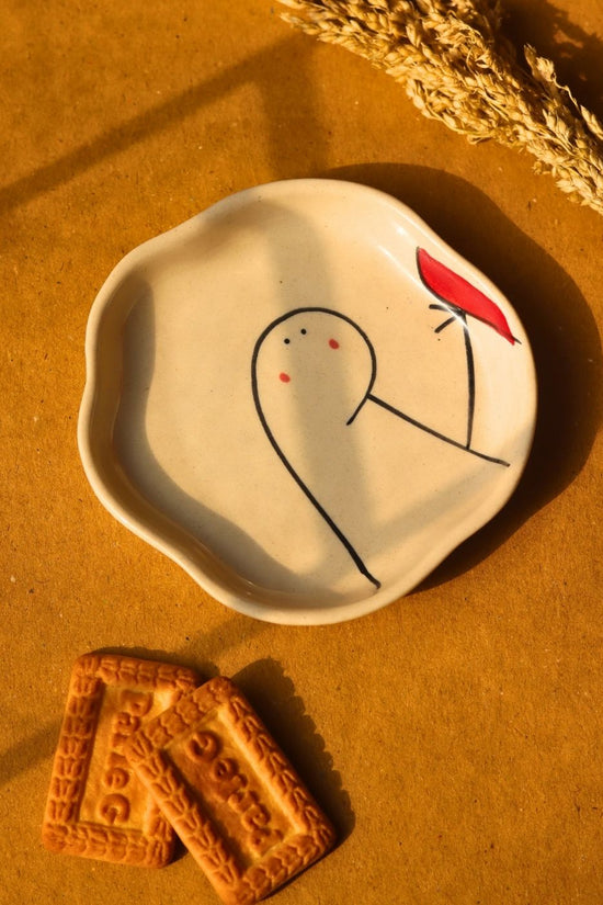 Half of my heart dessert plate with premium quality material