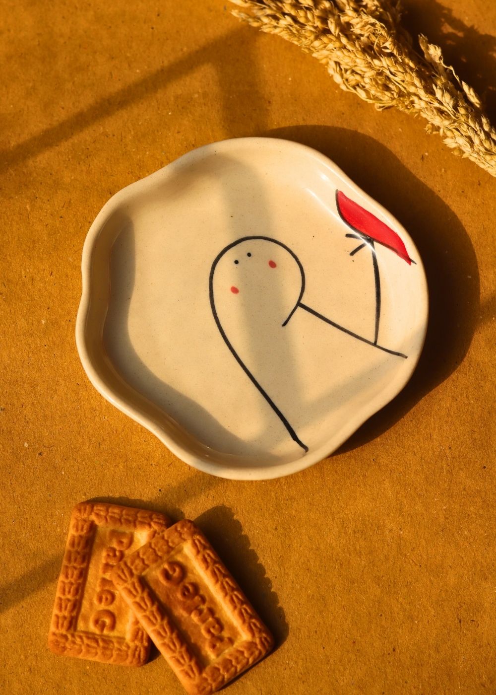 Half of my heart dessert plate with premium quality material