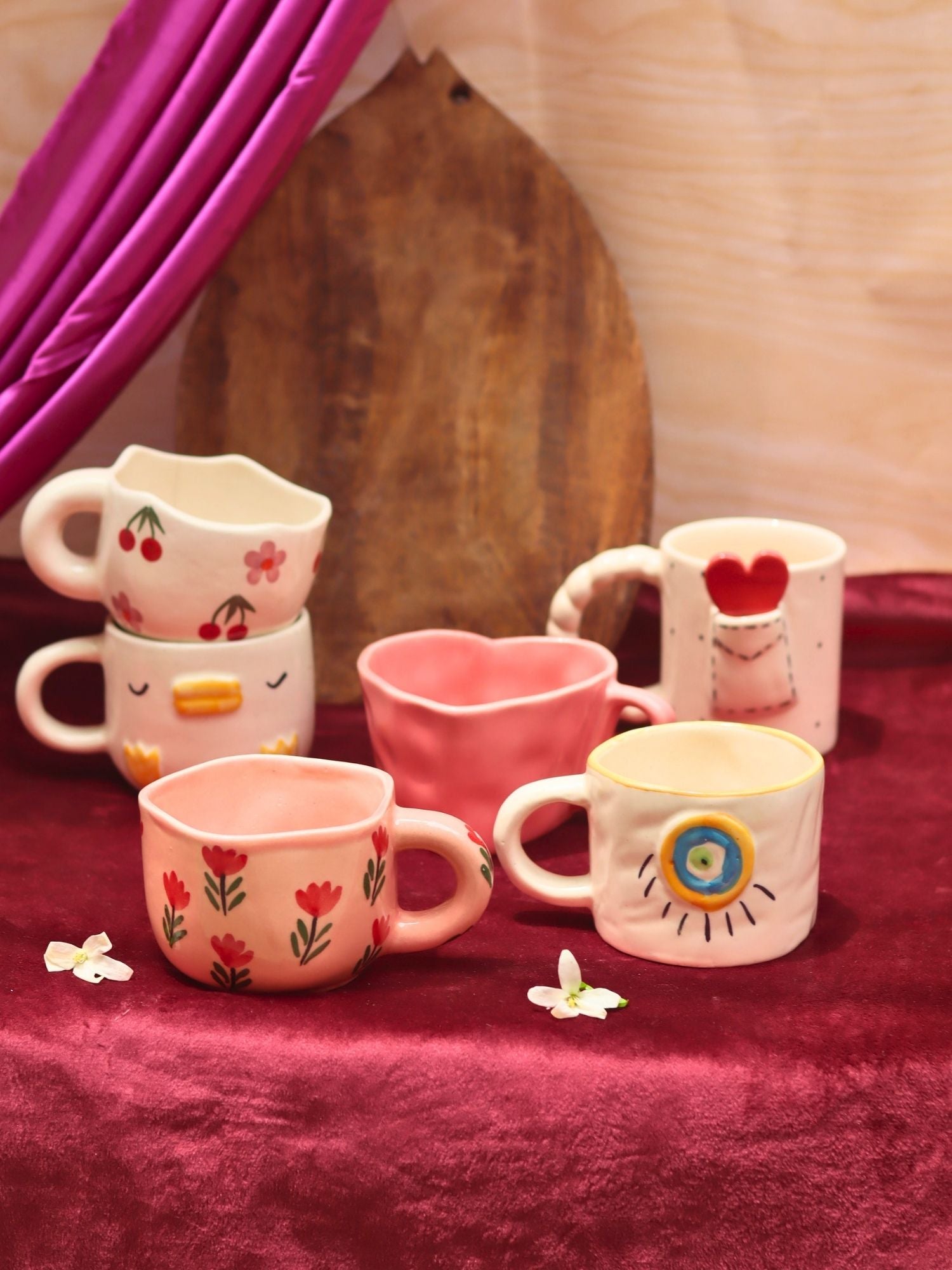 Set of 6 most aesthetic mugs (for the price of 5) handmade in india
