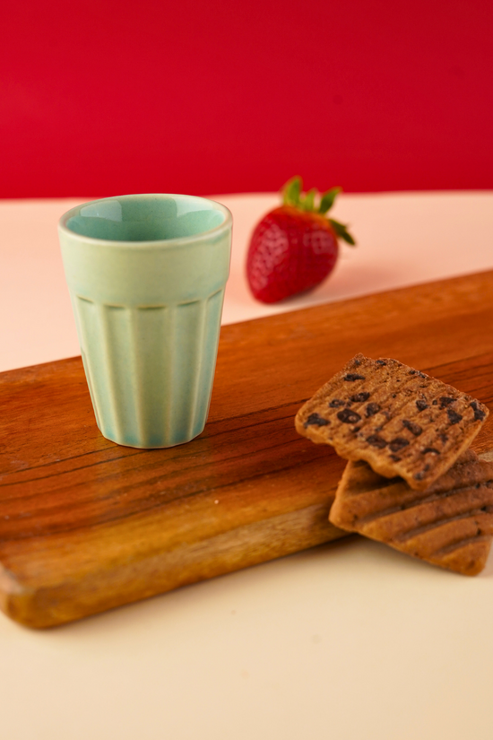 ceramic shot glass woth handmade design