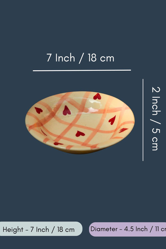 Chequered Heart Pasta Plate