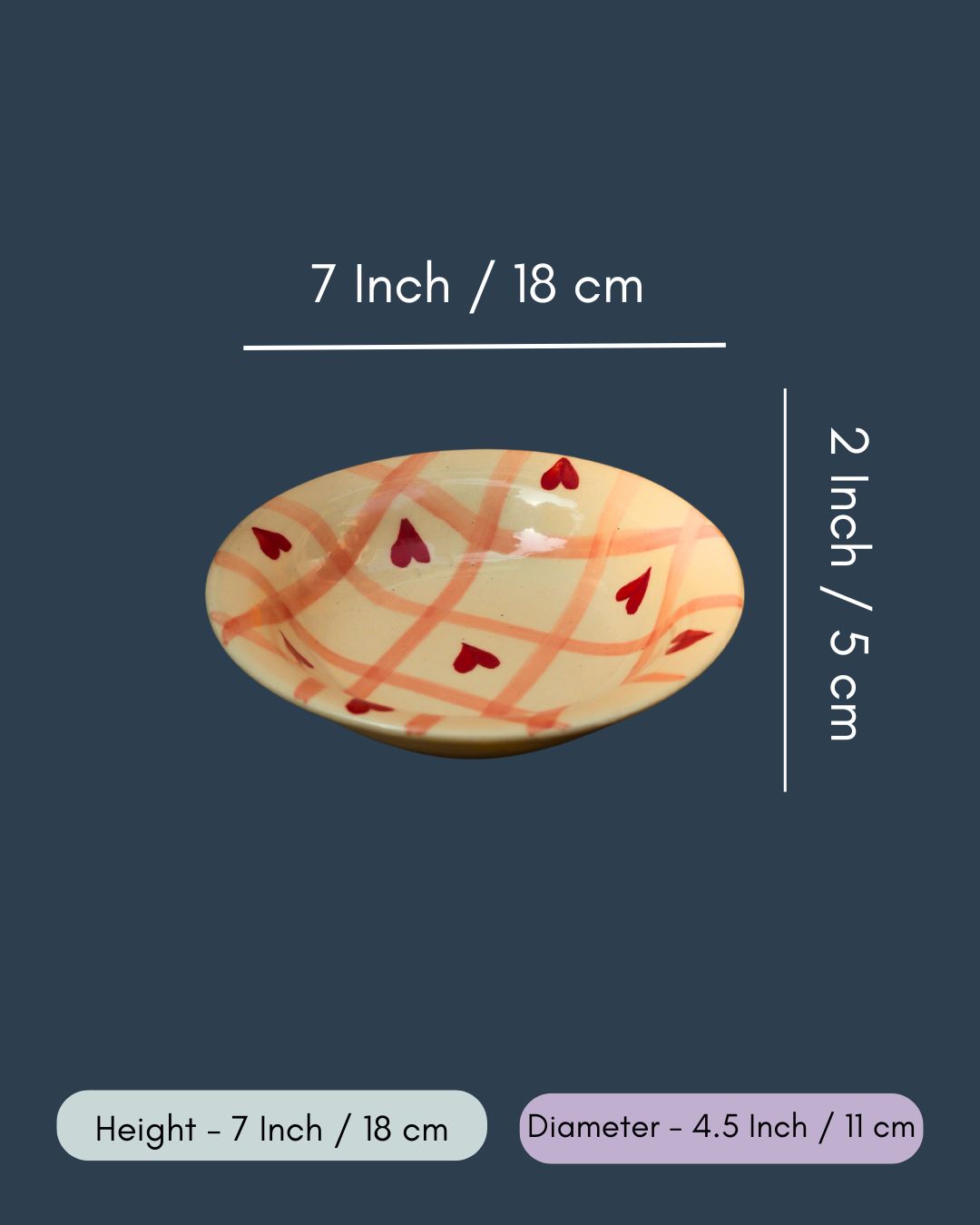 Chequered Heart Pasta Plate