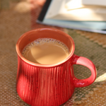 Red Etching Chai Cup With Chai