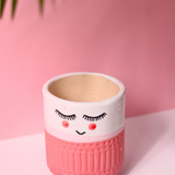 handmade pink tweety planter made by ceramic 