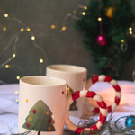 Handmade ceramic coffee mugs for christmas 