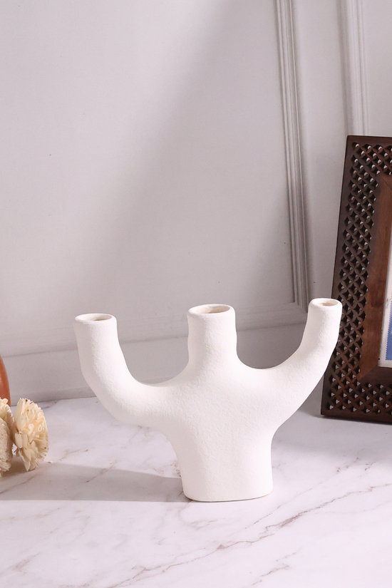ray of light candle stand made by ceramic 