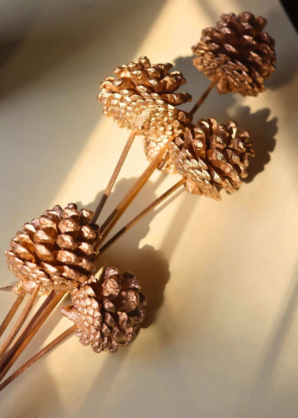 Handmade Golden pinecones Bunch